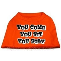 Ahi You Come You Sit You Stay Screen Print Shirts Orange XS (8)