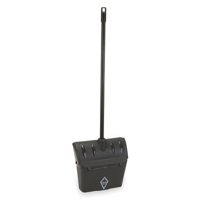 Tough Guy Long Handled Dust Pan (Plstc, 12-1/2 W, Black). Model: 1VAJ5
