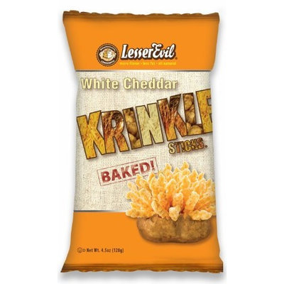 LesserEvil White Cheddar, 4.5-Ounce Bags (Pack of 12)