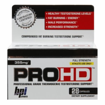 BPI PRO HD Professional Grade Thermogenic Testosterone Support, 28 ea