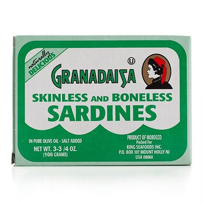 Granadaisa - Skinless & Boneless Sardines in Pure Olive Oil, (3)- 3.75 oz Tins