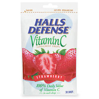 HALLS Defense Strawberry Vitamin C Supplement Drops