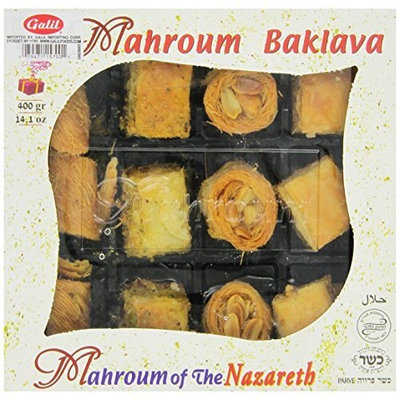 Mahroum Galil Assorted Baklava, 14.1-Ounce Boxes (Pack of 3)