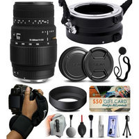 47th Street Photo Sigma 70-300mm F4-5.6 DG Macro Lens for Nikon (5A9306) with Exclusive Dual Lens Holder/Flipper + Wrist Strap + Cap Keeper + Deluxe Lens Cleaning Kit + $50 Gift Card for Prints