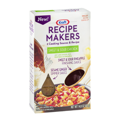 Kraft Recipe Makers Cooking Sauces Skillet Recipe Sweet & Sour Chicken