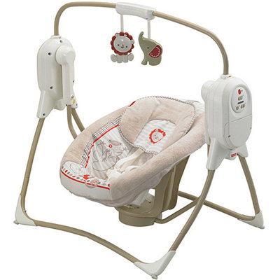 FISHER PRICE Fisher-Price SpaceSaver Cradle & Swing, Tan