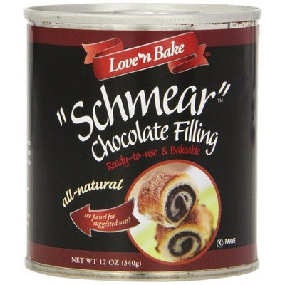 Love 'N Bake Schmear Chocolate Filling, All Natural , 12-Ounce Can (Pack of 6)