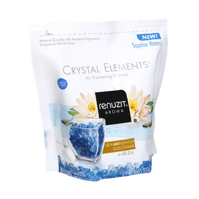 Renuzit Aroma Crystal Elements Sapphire Waters Air Freshening Crystals - 2 CT