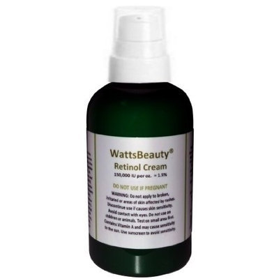 Direct 2U Wholesale Watts Beauty 1.5% Retinol Face Cream - Maximized Results Formula Enhanced with Blue Green Algae, Jojoba Oil, Hemp Oil & Green Tea - Works Wonders on Large Pores, Fine Lines, Blemishes, Uneven Skin Tone, Wrinkles, Sun Damaged Skin, Aging Skin, Dull - Lifeless Skin, Acne, Scars & Much More - A Light Peel Without the Side Effects / 2oz with Treatment Pump