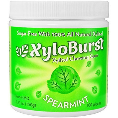 XyloBurst Gum Jar Spearmint 100 count (5.29oz) [{
