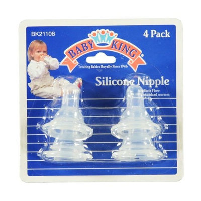 Baby King 6 Pack Silicone Nipples - Medium Flow One Color
