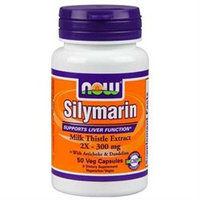 NOW Foods - Silymarin 2X 300 mg. - 50 Vegetarian Capsules