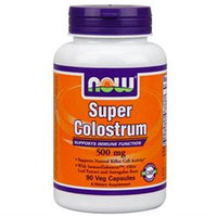 NOW Foods Super Colostrum, 500mg, Vegetarian Capsules, 90 ea