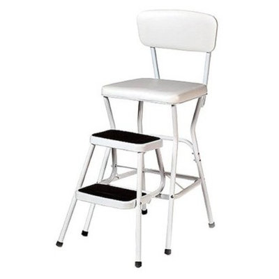 Cosco Step Stool: Cosco Chair with Step Stool - White
