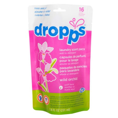 Dropps Laundry Scent Pacs, 16ct, Wild Orchid, 7.8 fl oz