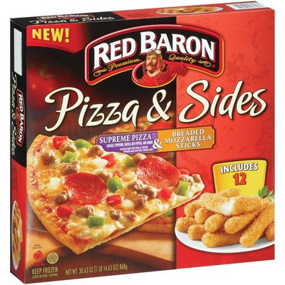 Red Baron Pizza & Sides Supreme Pizza & Breaded Mozzarella Sticks, 30.63 oz