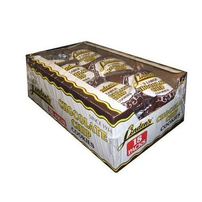 Linden's Chocolate Chip Cookies, 3 Cookies Per Pack (18-1.75oz. Packs Per Box)