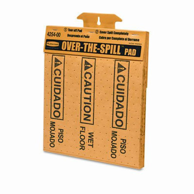 Rubbermaid Commercial RCP4254 Yellow Over-The-Spill Pad Tablet with