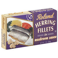 Roland Herring Fillets in Mushroom Sauce, 7 oz, (Pack of 12)