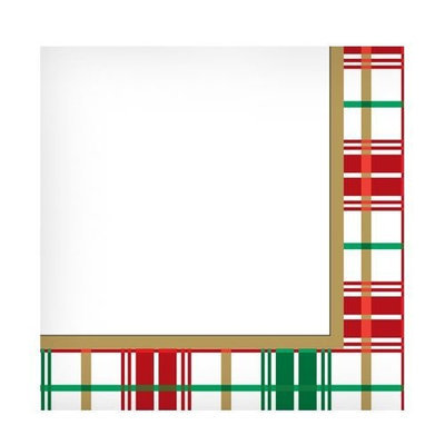 Hanna K Signature Hanna K. Signature 99130 Plaid Christmas Beverage Napkin - 2592 Per Case
