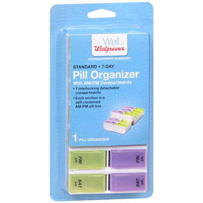 Walgreens AM/PM Standard Pill Box, 1 ea
