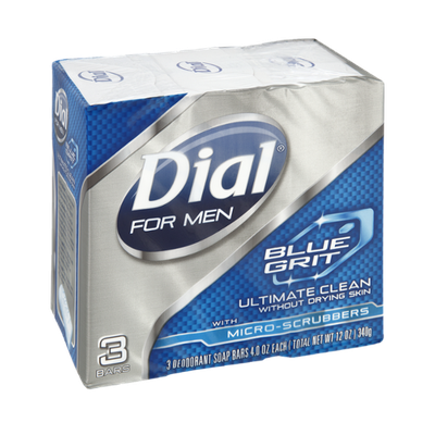Dial® For Men Blue Grit Ultimate Clean with Micro-Scrubbers Deodorant Soap Bars