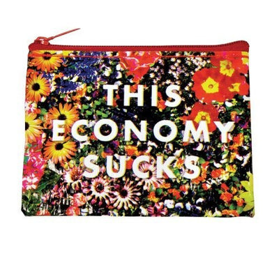 Poster Revolution Blue Q This Economy Sucks Recycled Coin Purse