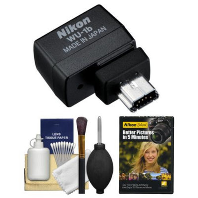 Nikon WU-1b Wireless Wi-Fi Mobile Adapter (for iPhone or Android) - Factory Refurbished with DVD + Cleaning Kit for D600, D610, 1 J3, S1, V2, AW1 Camera