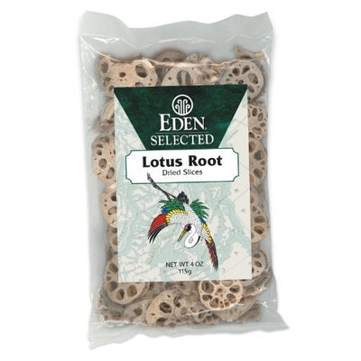 Eden Lotus Root Dried, Sliced, 4-Ounce Packages (Pack of 2)