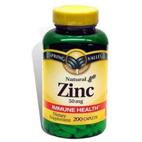 Spring Valley Zinc 50 Mg 200Ct Spring Valley Natural Zinc Immune Health Dietary Supplement 200