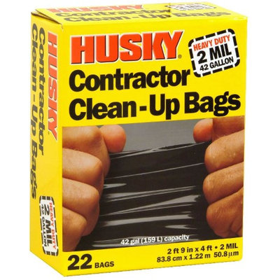 Poly America 42 gal 2M Contractor Bag Black POLY-AMERICA INC Trash & Yard Bags HK42WC022B