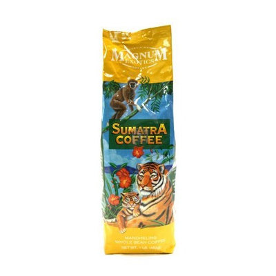 Magnum Exotics Magnum Sumatra Mandheling Coffee, Whole Bean, 1 lb