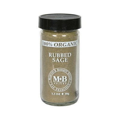 Morton & Bassett Organic Rubbed Sage, 1.2-Ounce Jars (Pack of 3)
