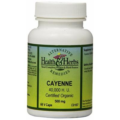 Alternative Health & Herbs Remedies Cayenne, 40,000 Heat Units Capsules, 60-Count Bottle (Pack of 2)