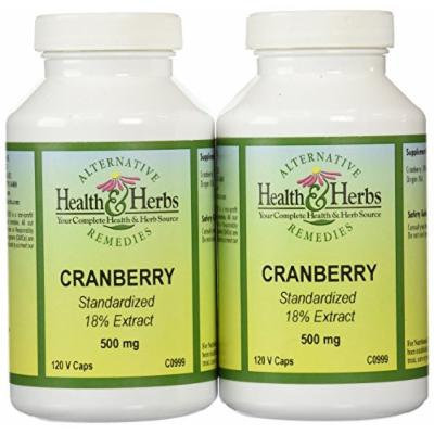 Alternative Health & Herbs Remedies Cranberry 18% Total Solids ( Set) Capsules, 120-Count Bottle (Pack of 2)