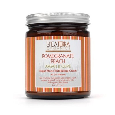 Shea Terra Organics Shea Terra Pomegrante Peach Tea Argan & Olive Exfoliating Cream 9oz.