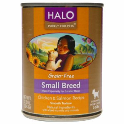Halo, Purely For Pets Small Breed Dog Grain Free, Chicken & Salmon, 13.2 oz
