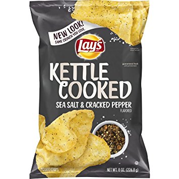 LAY'S® Kettle Cooked Sea Salt & Cracked Pepper Flavored Potato Chips