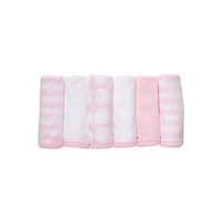 Carter's 6 Pack of Washcloths - Pink Stripes & Dots-pink-one Size