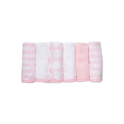 Carter's 6 Pack of Washcloths - Pink Stripes & Dots-pink-one Size