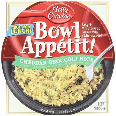 Betty Crocker Bowl Appetit, Cheddar Broccoli Rice, 2.6-Ounce Bowls (Pack of 12)