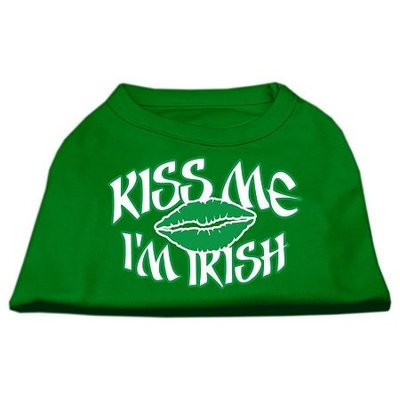 Ahi Kiss Me I'm Irish Screen Print Shirt Emerald Green Lg (14)
