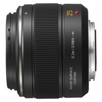 Panasonic H-X025 Lumix G 25mm f/1.4 Telephoto Zoom Lens - Black