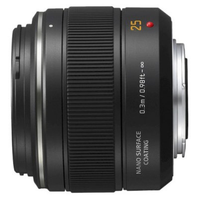 Panasonic H-X025 Lumix G 25mm f/1.4 Telephoto Zoom Lens - Black