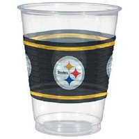 Amscan 422348 NFL Pittsburg Steelers Plastic Cups - Pack of 150