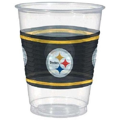 Amscan 422348 NFL Pittsburg Steelers Plastic Cups - Pack of 150