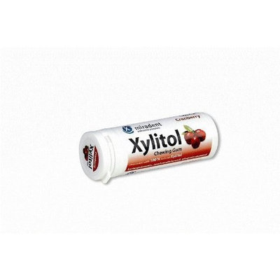 Hager Pharma Miradent 100% Xylitol Dental Health Chewing Gum (Cranberry Flavor / 12 Tubes of 30 Pieces Each)