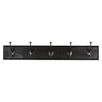 Sumner Street Home Hardware 5 Hook Rustic Modern Rail - Ebony/Brass