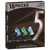 5 Gum Variety Pack (15 stick pkgs, 18 ct.)