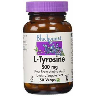 Bluebonnet L-Tyrosine 500 mg Vitamin Capsules, 50 Count